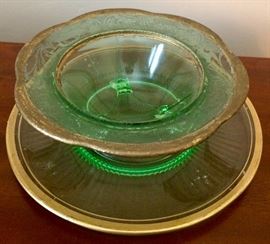 More beautiful Depression Era green glassware!