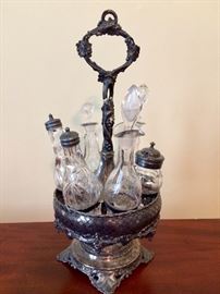 Antique Condiment Set.... silver is gorgeous!