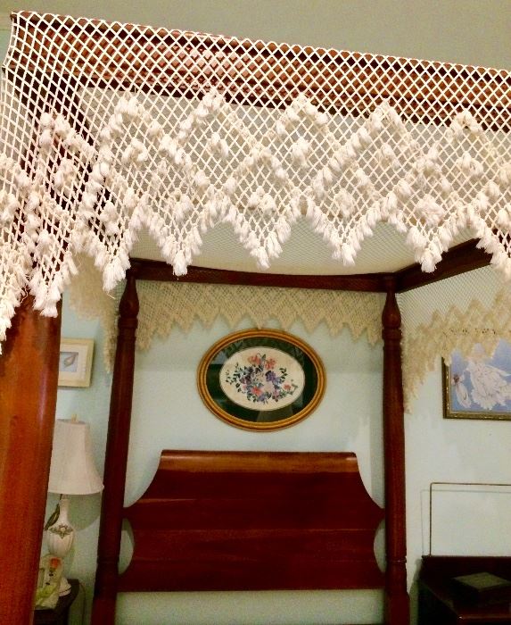 Antique four poster bed is breathtaking!