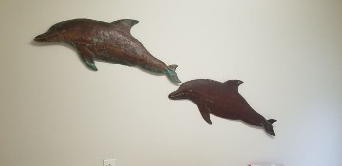 Copper dolphins