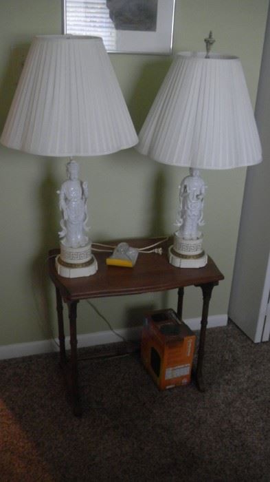 pair of Asian themed lamps