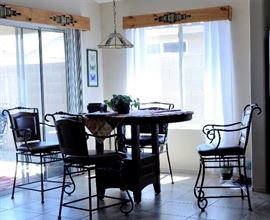 Draperies and rods and cornices for sale.