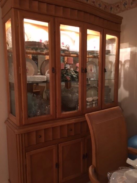lighted china cabinet (matches table)
