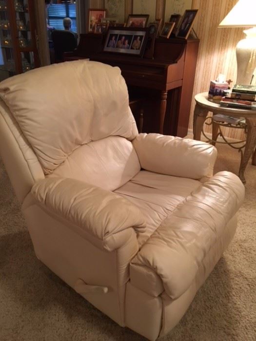 Leather recliner Part of three piece set