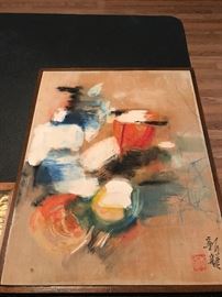 Japanese Oil on Canvas- Signed
