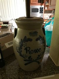 Rowe Pottery Butter Churn