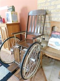 Antique wheelchair restored