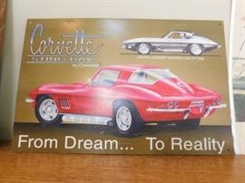 Corvette tin sign