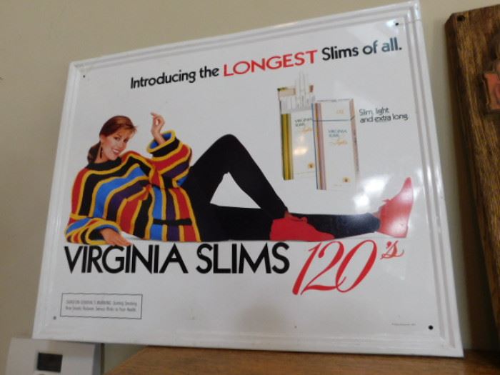 Virginia Slims advertising sign