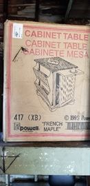 35. French Maple Cabinet Table by Powell, new in box