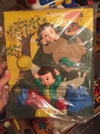 60. Vintage Jack and Jill plastic 3D puzzle picture, new in wrapping!