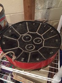 63. Vintage toy steel pan drum