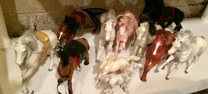 107. Vintage toy horses