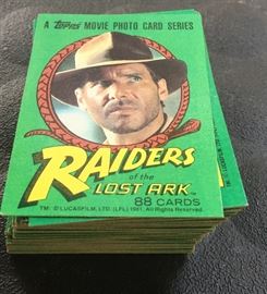 1983 Raiders of the Lost Ark trading cards- see main description for list of cards available