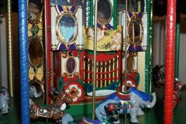 Close-up of hand-made carousel