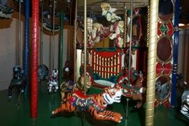 Close-up of hand-made carousel - see it work by following the link in the details above!
