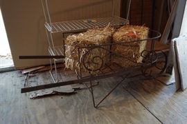 Metal wheelbarrow for display