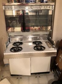 1960' Sears Classic Gas Stove with retracting stove top