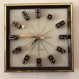 Vintage Las Vegas Dice Clock