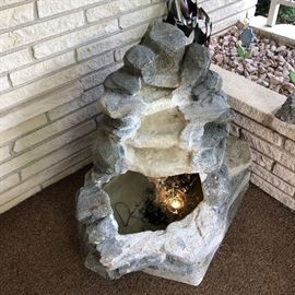 Outdoor Lighted Patio Fountain