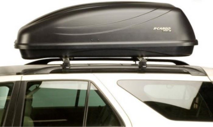 Sample picture how the car top carrier appears on a vehicle.