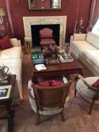 Vintage French furniture, sofa, oriental coffee table (early) art...