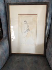 Sweet etching by Mrs. Barbara PINDER (COA available with purchase)