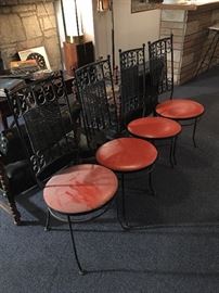 vintage mid century modern chairs and Arthur Umanoff barstools and chairs. 
