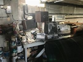 Basement TOOLS TOOLS TOOLS records, paints, radio, stereo equipment, BOSE speakers, clocks, vintage furniture, Christmas items, vintage clothing, vintage furniture, mid century modern furniture, antiques, vintage sofa, vintage chairs, vintage art, vintage paintings There's an entire apartment down there. The BASEMENT is a DO NOT MISS!