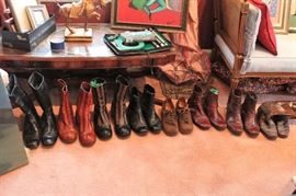 Stacks! Hi heeled mens 1970's stacks! Ankle boots. Cyril Pinder wore these shoes ladies and gentlemen. COA available.