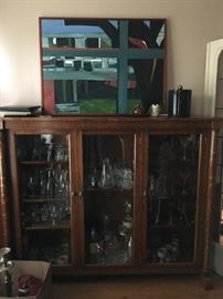 Vintage antique oak cabinet. 