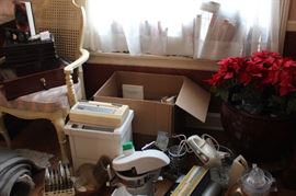 Books kitchen utensils, dishware, flatware, decor, French furniture tables dining