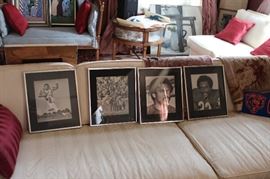 Various photographs of Cyril Pinder framed