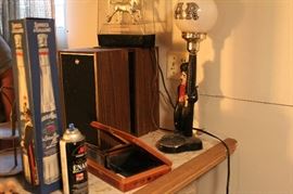 Bar lights, speakers, bar advertisments vintage