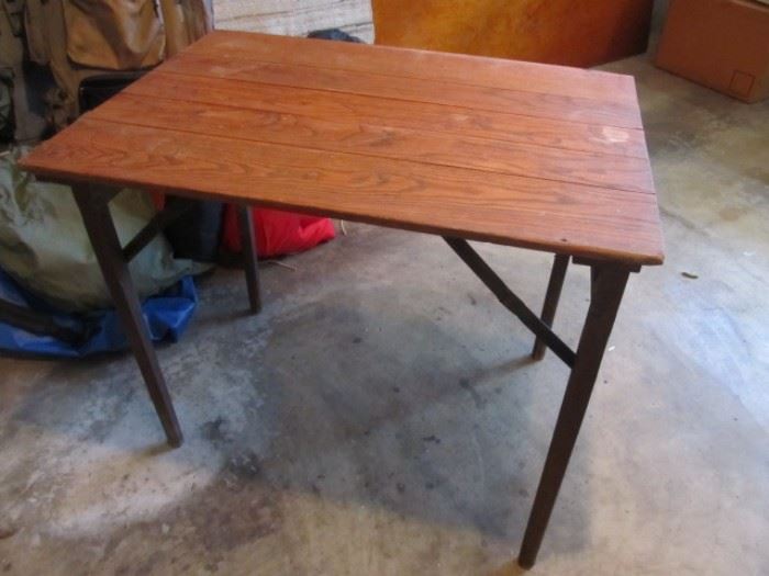 Vintage camp table-folds down