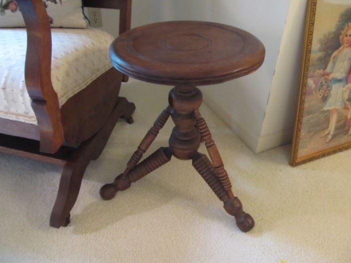 Antique piano stool by Tonk Chicago