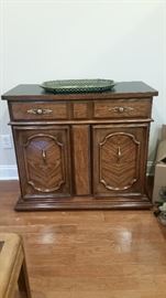 Sideboard server with waterproof top, green felted drawer, lots of storage!