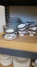 Runnymede Blue by Wedgwood, dinner, salad/dessert, B&B, cup & saucer, service for 8