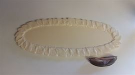 Flat ceramic Smoked Salmon platter (& my sunglasses!)