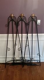 3 metal art easels, adjustable 