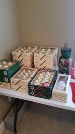 Glass ball ornaments!  Lots to choose from! 