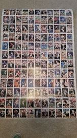 UNCUT baseball cards, poster-size grouping 