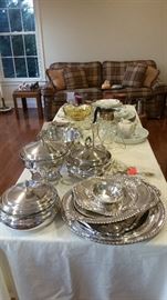 A BANQUET table FULL of beautiful serve ware! 