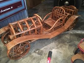 Cane Wood Display Car