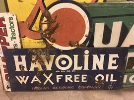 Havoline Waxfree Oil Sign - Final Price $1195