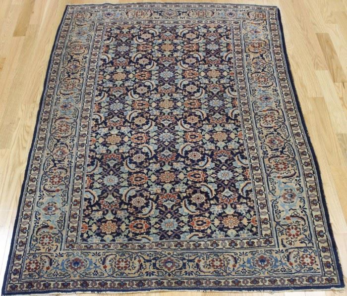 Antique Tabriz Area Carpet