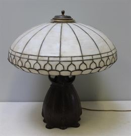 Art Nouveau Table Lamp and Shade