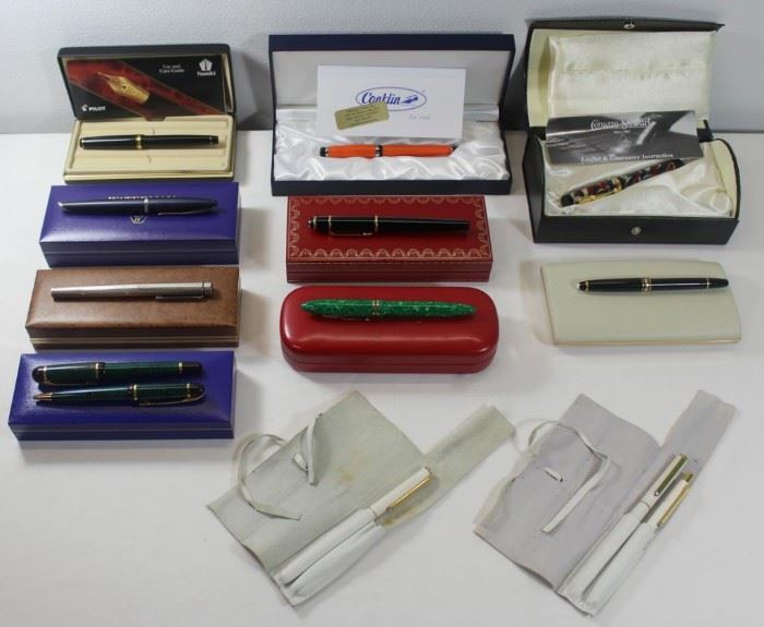 Assorted Grouping of Vintage Fountain Pens