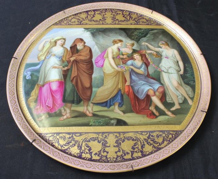 Carl Knoll Carlsbad Painted Gilt Charger