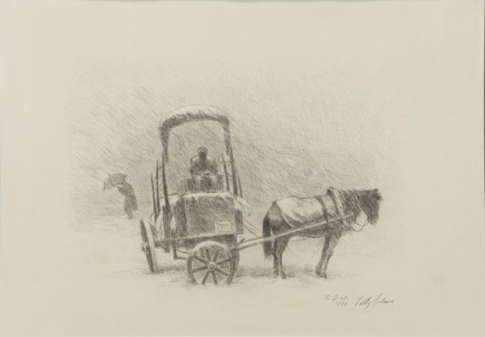 FILMUS Tully Pencil Drawing Carriage Horse in